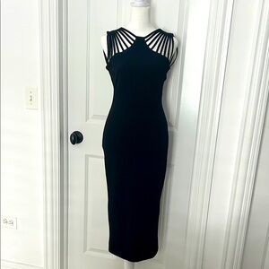 Elegant Black Strappy Dress